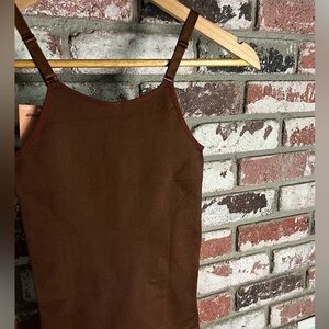 NWT Women’s Shapermint Essentials Brown Everyday Tummy/Body Compression Tank Top